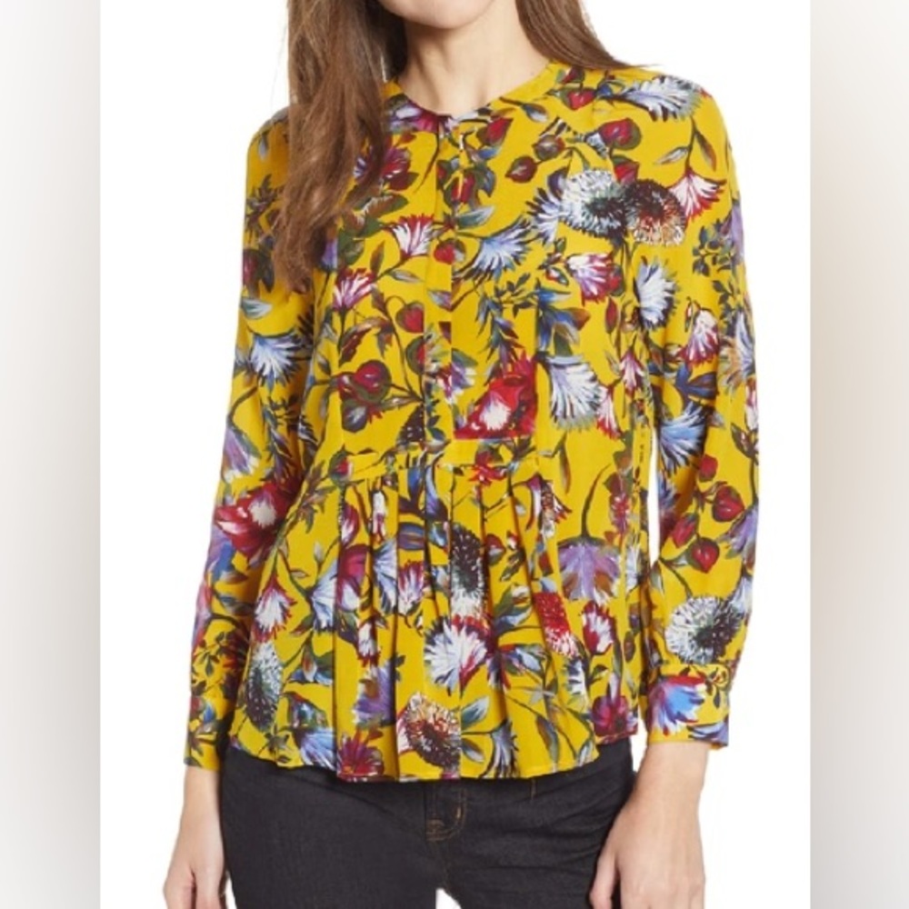 J. Crew Gold Petite Small Blouse